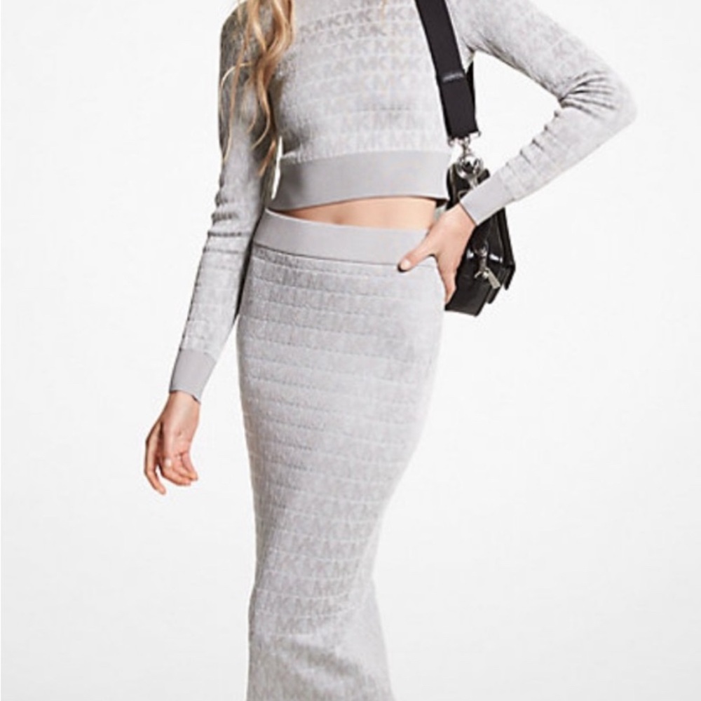 Michael Kors Gray Knit Two-Piece Set